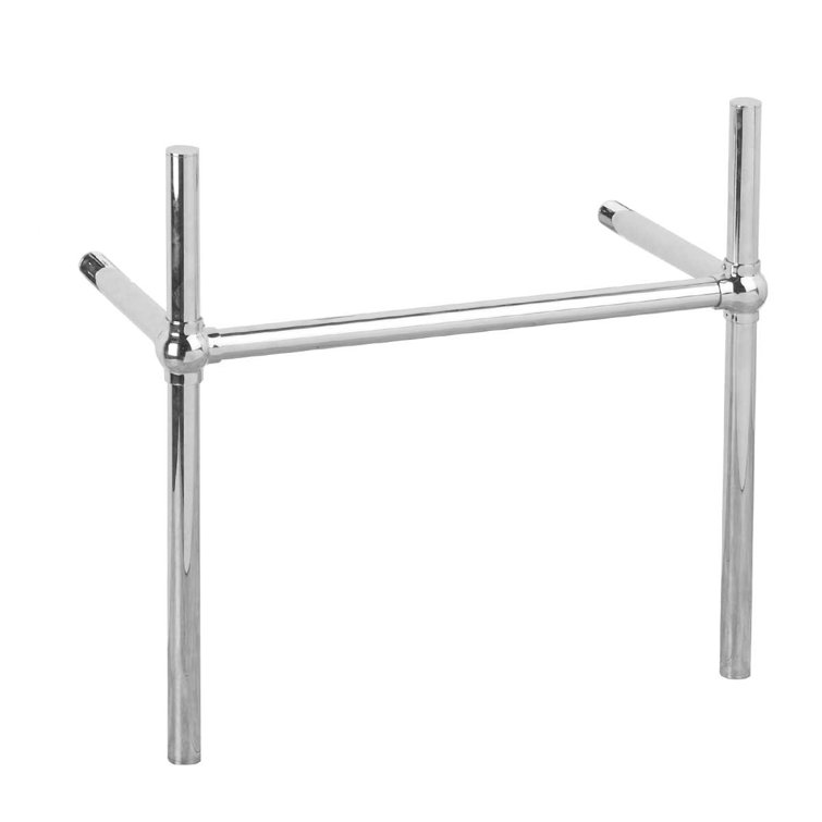 Belle Epoque White Ceramic Console Sink with Chrome Legs