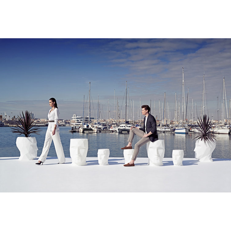 Teresa Sapey's Adan White Matte Polyethylene Statue Planter