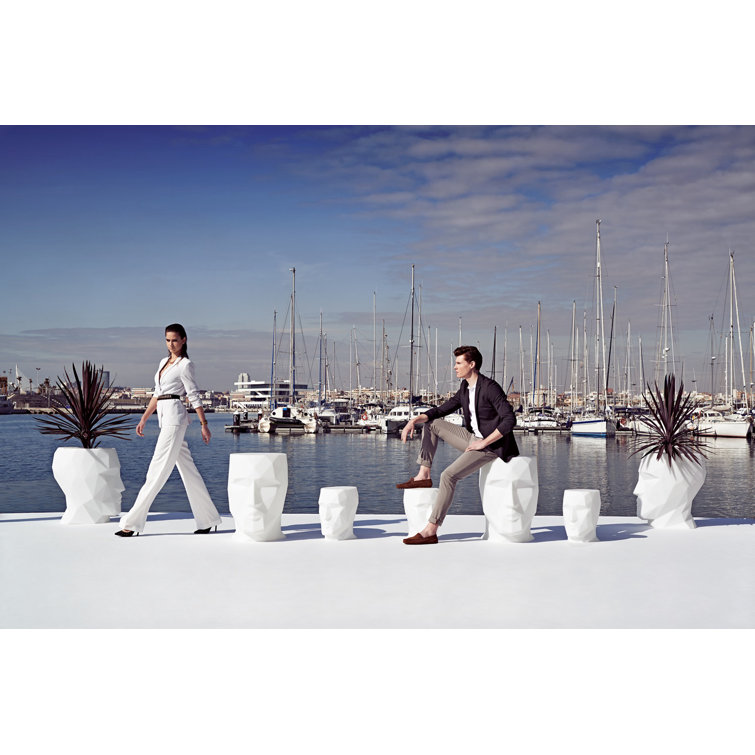 Teresa Sapey's Adan White Matte Polyethylene Statue Planter