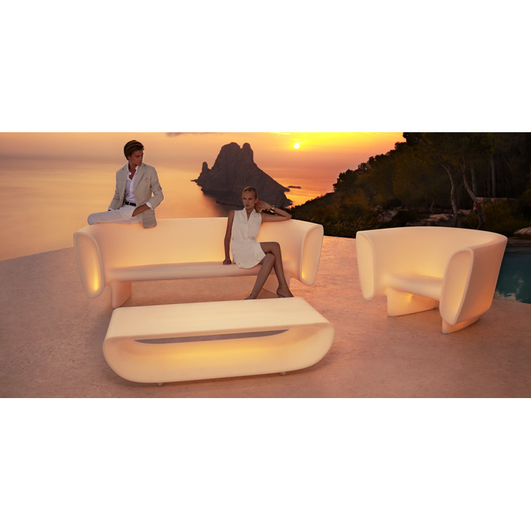Neptune's Dream 96'' Red Tubular Outdoor Sofa