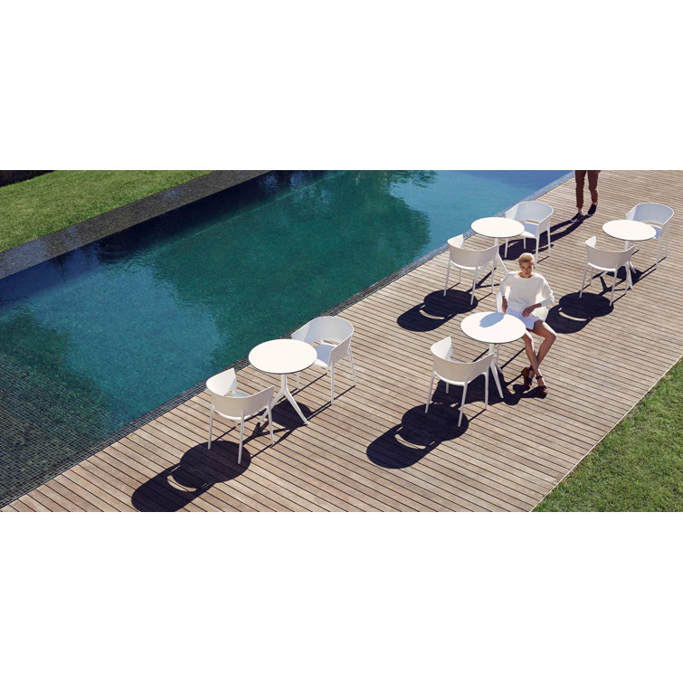 Modern White Matte Polypropylene Dining Chair by Eugeni Quitllet