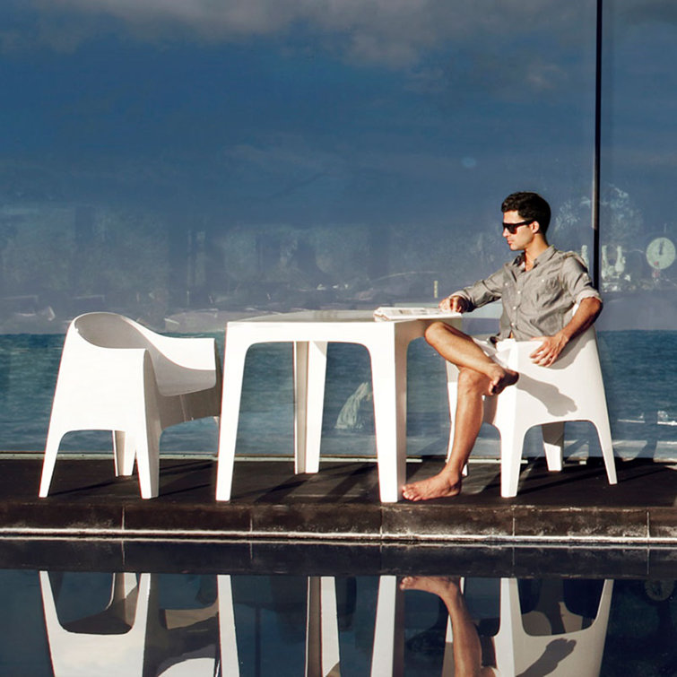 Stefano Giovannoni Matte Black Polypropylene Dining Armchair