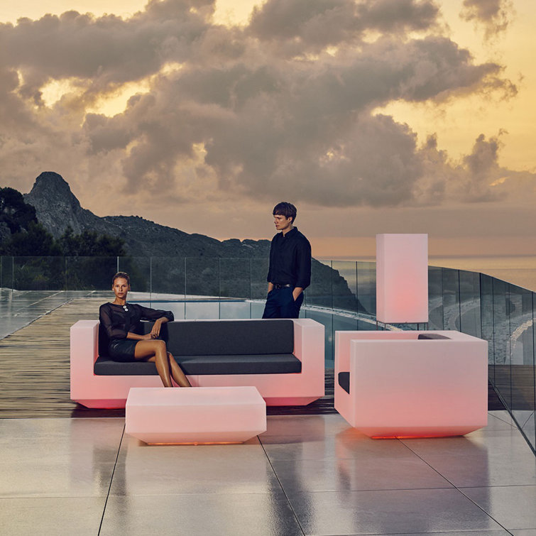 Ice Resin Armchair with Vinyl Cushions by Ramon Esteve