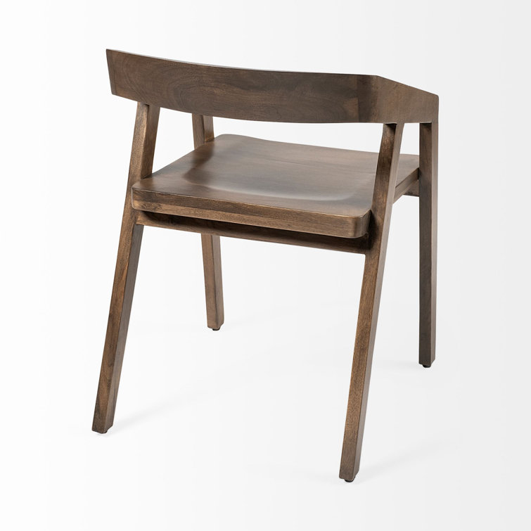 Nicholas Country Style Medium Brown Mango Wood Arm Chair