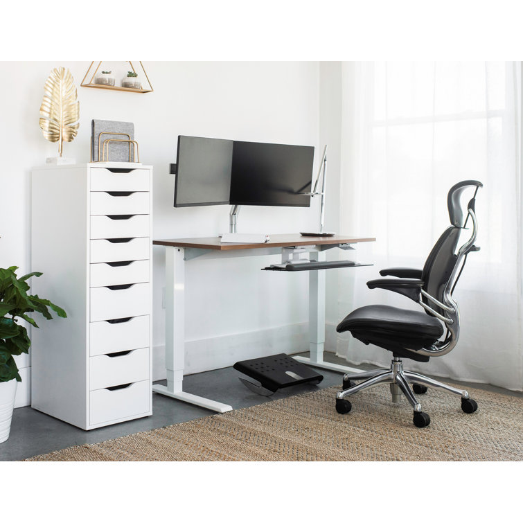 Modern Black Fabric Swivel Task Chair with Adjustable Arms