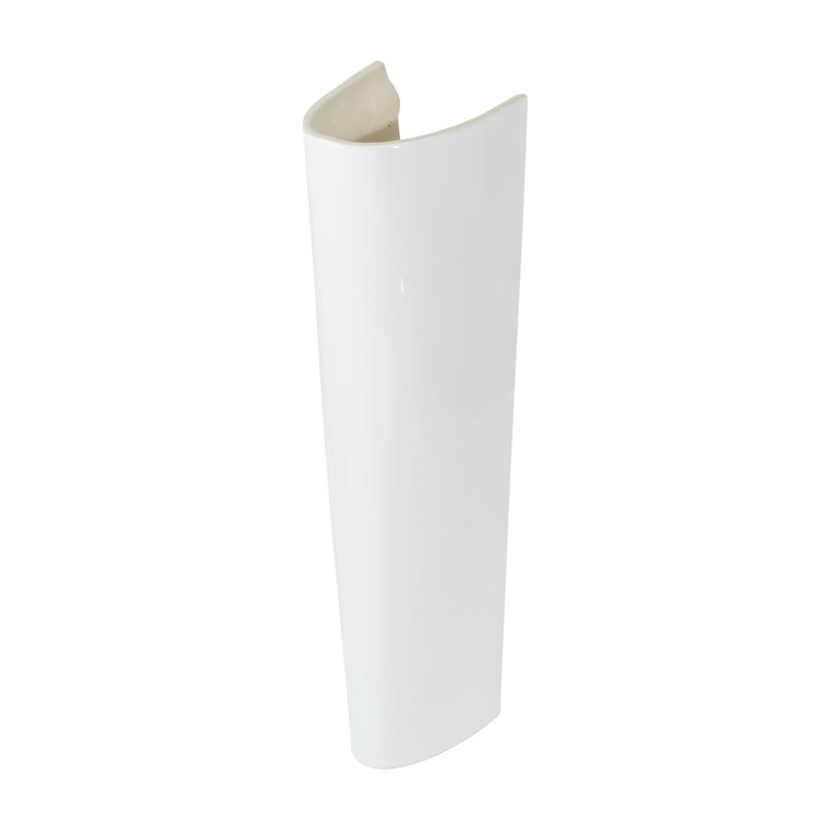 Bone Vitreous China Modern Pedestal Bathroom Sink