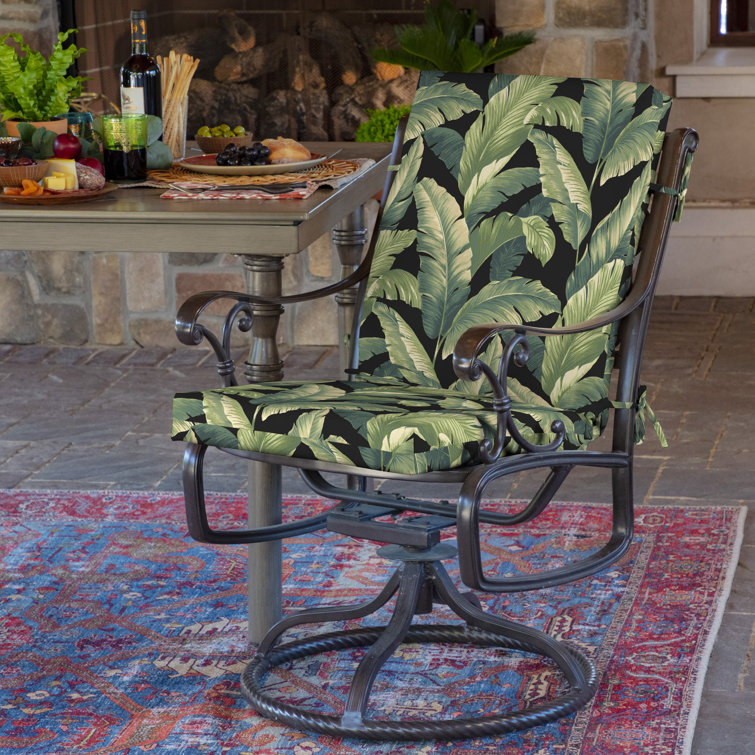 Onyx Cebu High Back Outdoor Dining Chair Cushion, Fade & Water Resistant