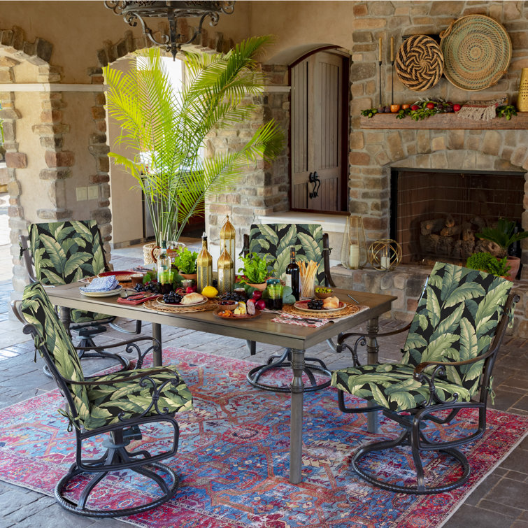 Onyx Cebu High Back Outdoor Dining Chair Cushion, Fade & Water Resistant