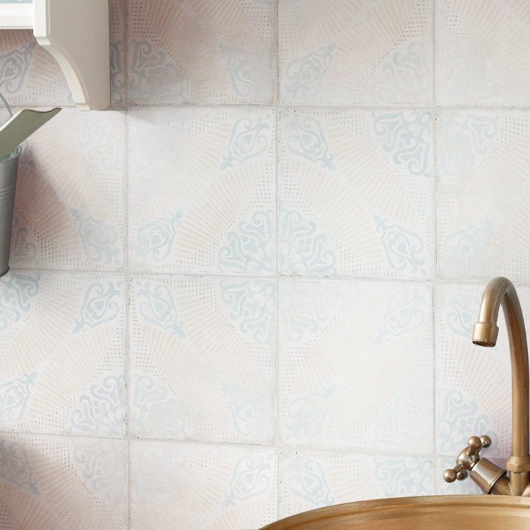 Barcelona Decor Guell 6" Matte Porcelain Vintage Floor & Wall Tile