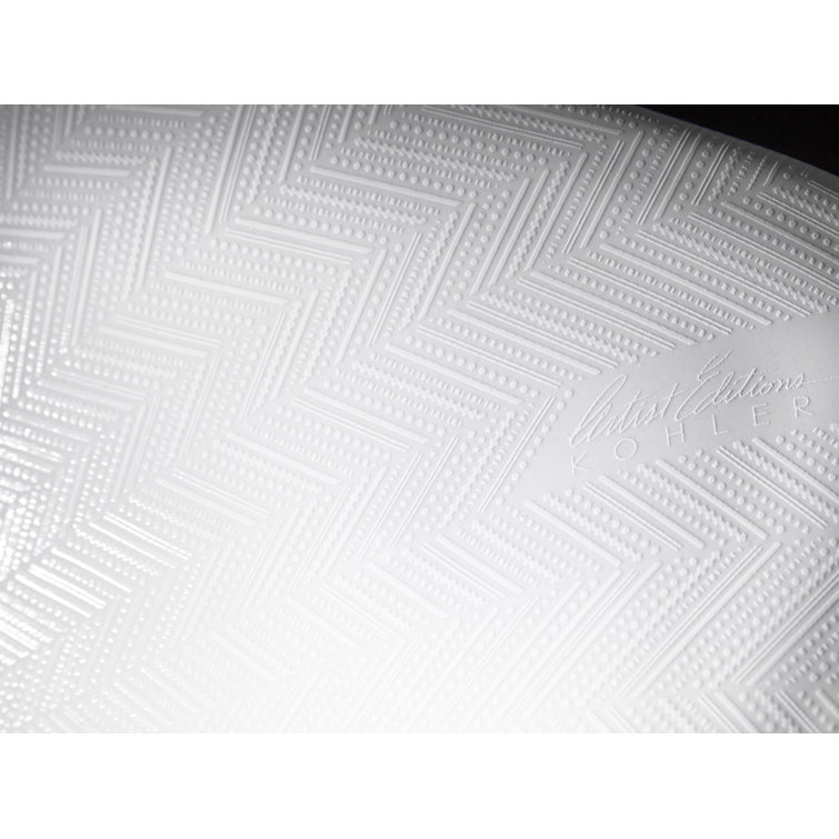 Sartorial Herringbone Caxton 15.5" White Ceramic Undermount Bathroom Sink
