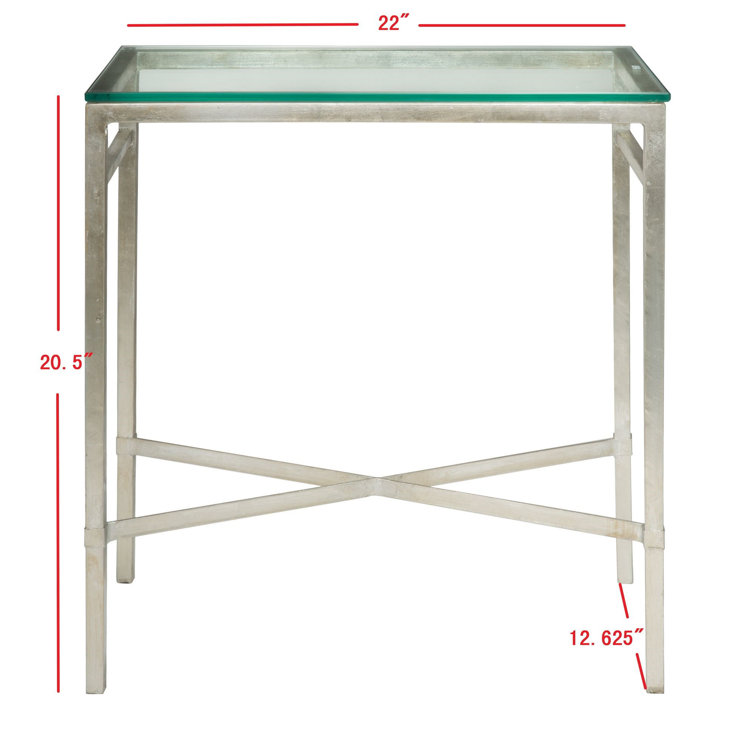 Viggo Antique Silver Gilt Glass Rectangular Side Table