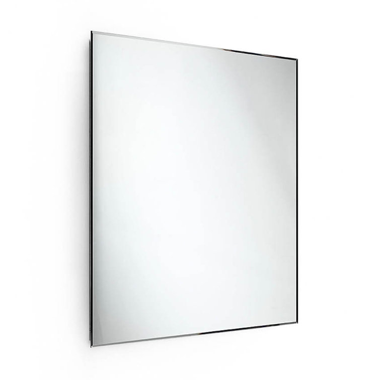 Classic Rectangular Metal Wall Mounted Bathroom Mirror