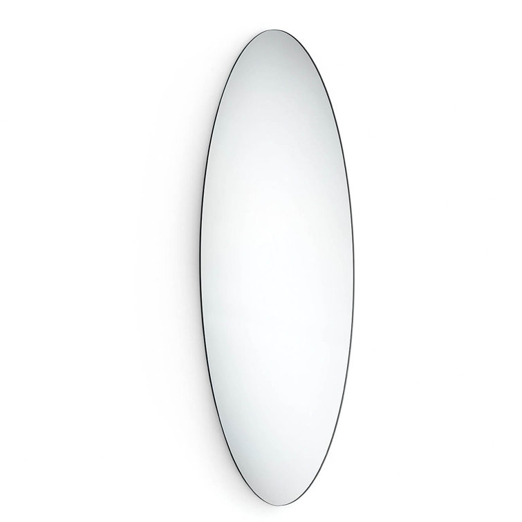 Oval Frameless Glass Bathroom Wall Mirror