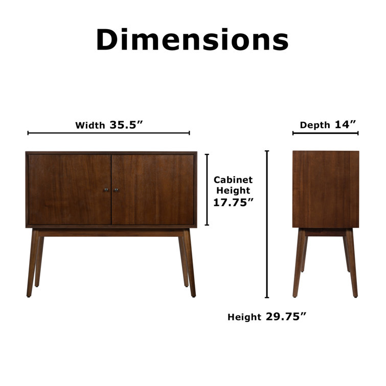 Walnut Brown Mid-Century Modern Freestanding Office Cabinet
