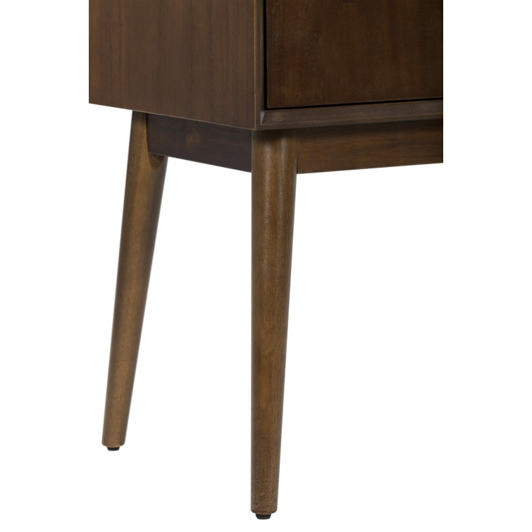 Walnut Brown Mid-Century Modern Freestanding Office Cabinet