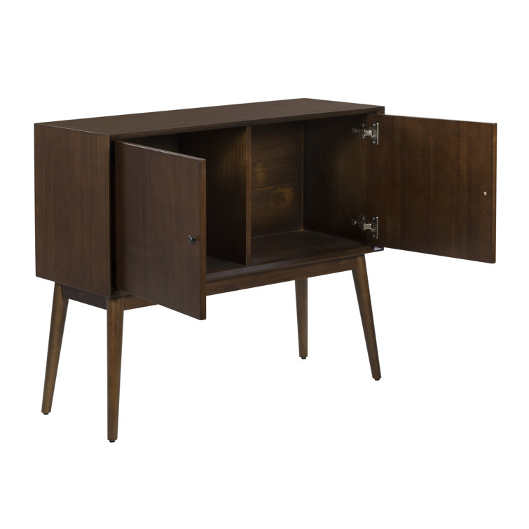 Walnut Brown Mid-Century Modern Freestanding Office Cabinet