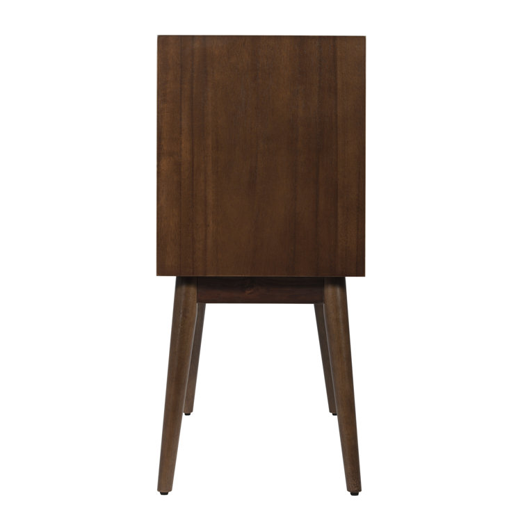 Walnut Brown Mid-Century Modern Freestanding Office Cabinet