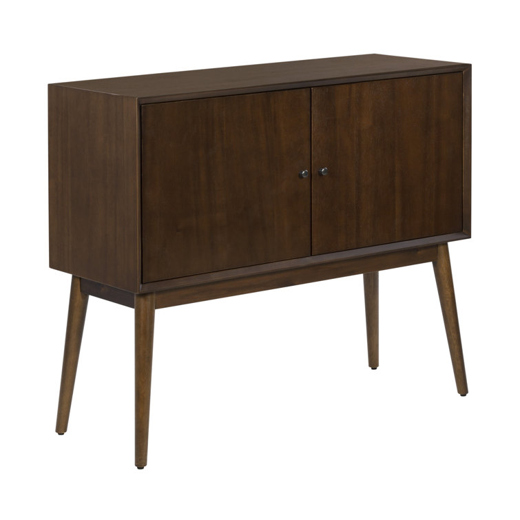 Walnut Brown Mid-Century Modern Freestanding Office Cabinet