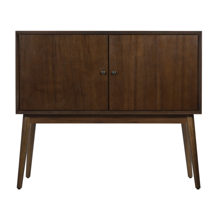 Walnut Brown Mid-Century Modern Freestanding Office Cabinet