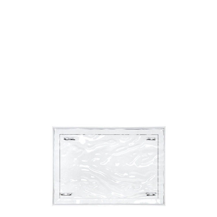 Crystal Dune 18'' Wide Semi-Transparent Polycarbonate Tray
