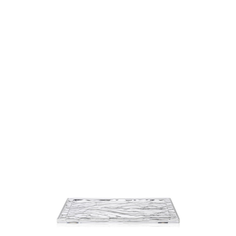 Crystal Dune 18'' Wide Semi-Transparent Polycarbonate Tray