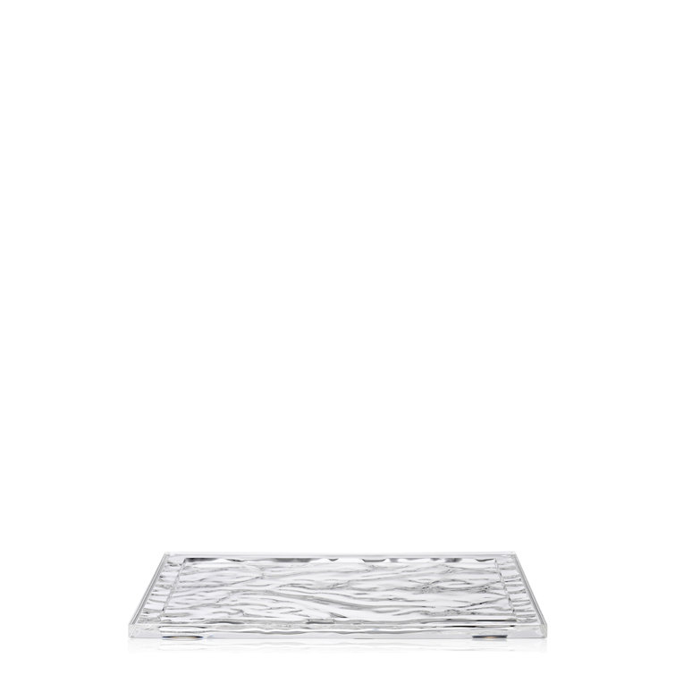 Crystal Dune 18'' Wide Semi-Transparent Polycarbonate Tray