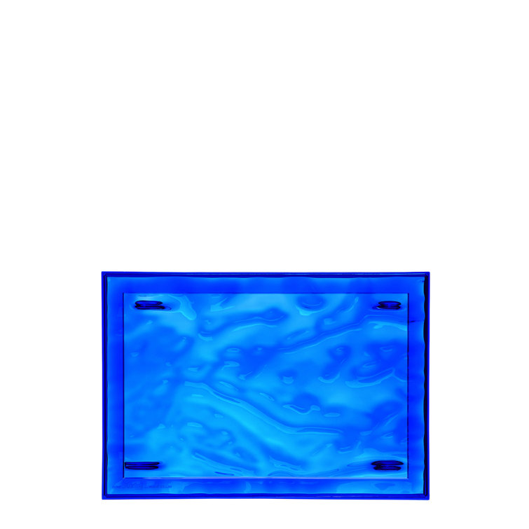 Crystal Dune 18'' Wide Semi-Transparent Polycarbonate Tray
