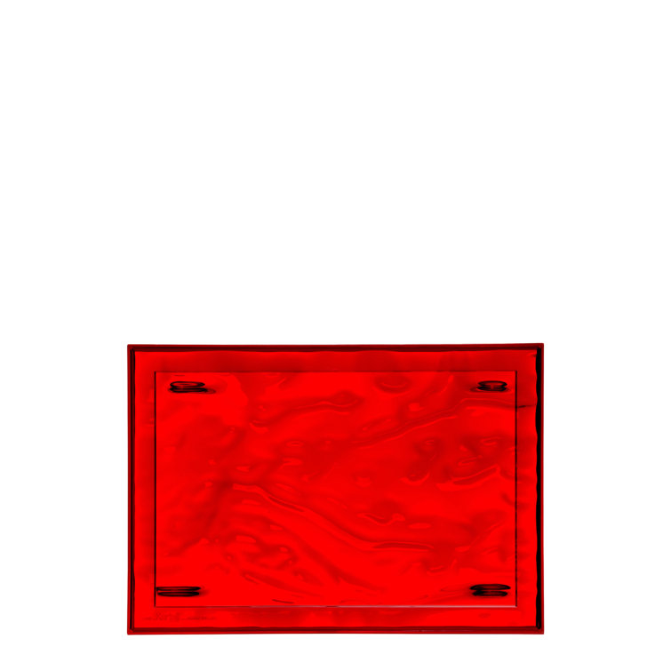 Crystal Dune 18'' Wide Semi-Transparent Polycarbonate Tray