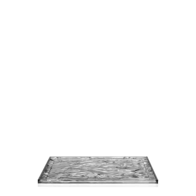 Crystal Dune 18'' Wide Semi-Transparent Polycarbonate Tray