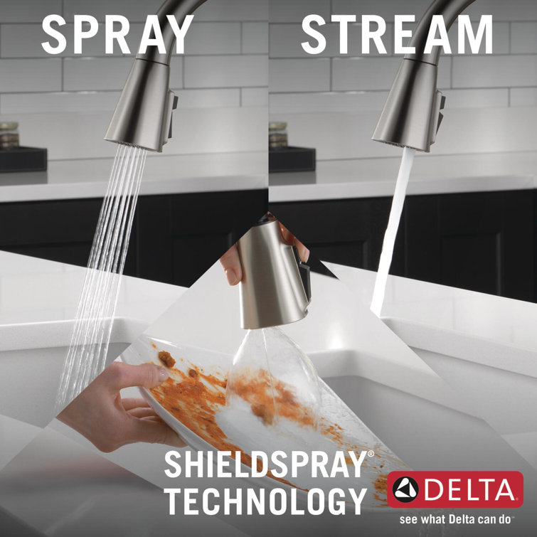 SpotShield Stainless High-Arc Pull-Down Kitchen Faucet with Magnetic Docking