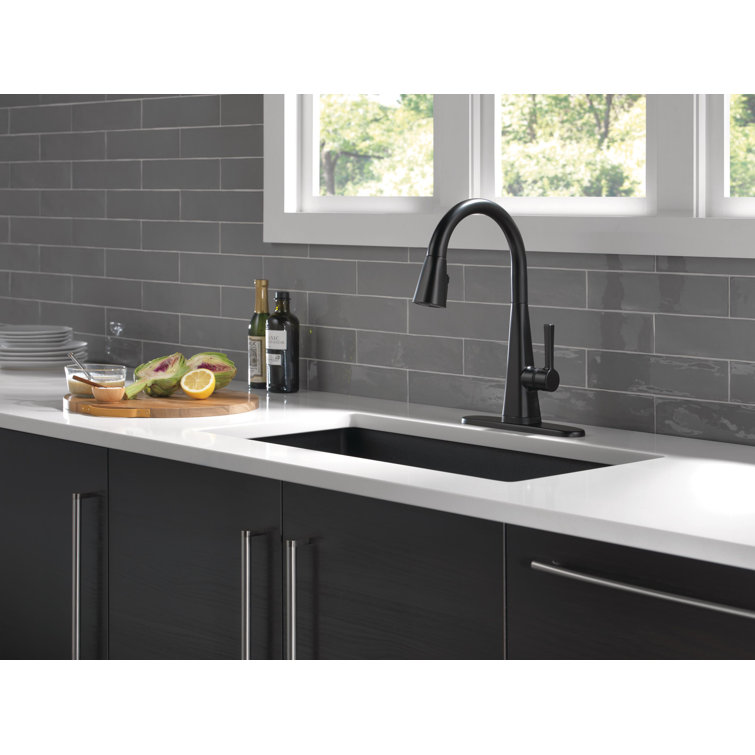 Matte Black Touch Kitchen Faucet with Pull-Down Sprayer