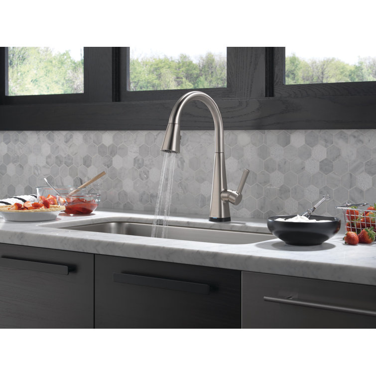 SpotShield Stainless Touch Control Kitchen Faucet with Pull-Down Sprayer