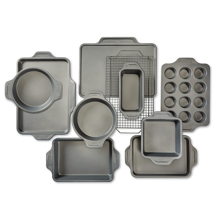 10-Piece Silver Nonstick Steel Bakeware Set