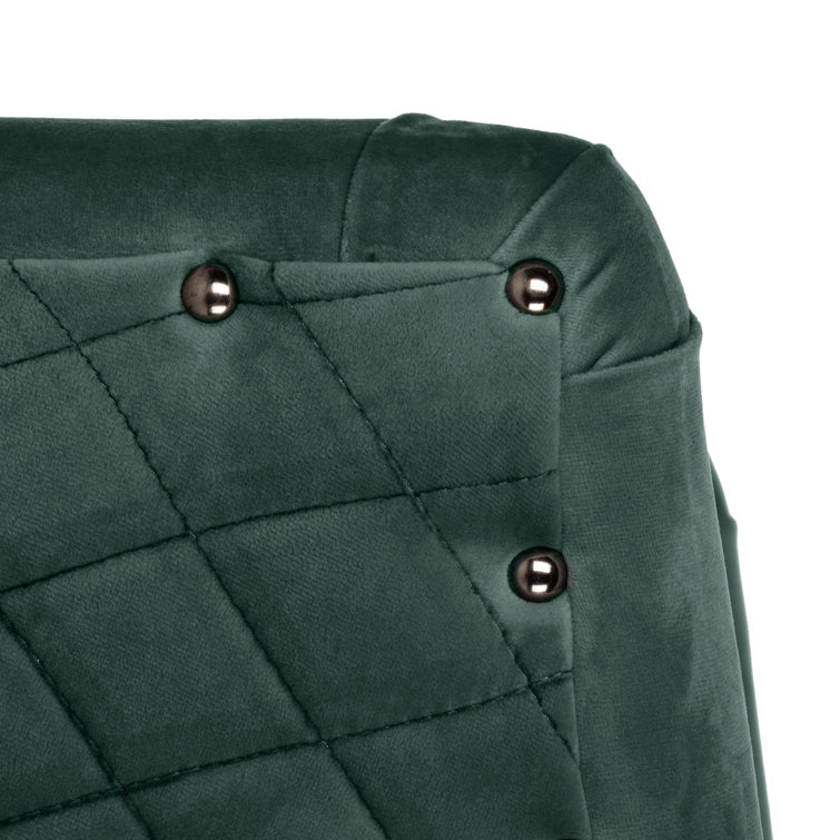 Emerald Velvet Swivel Barrel Chair with Gold Accents