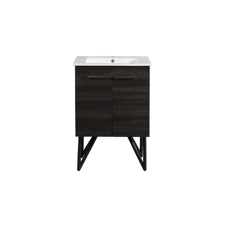 Annecy 24" Black Walnut Freestanding Bathroom Vanity
