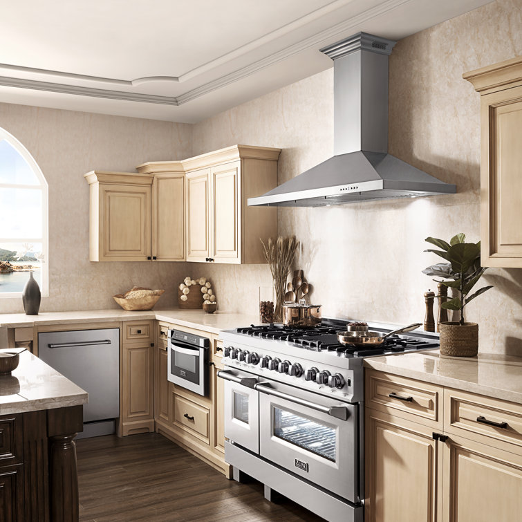 36-inch Stainless Steel Wall Mount Range Hood with Bluetooth Speakers
