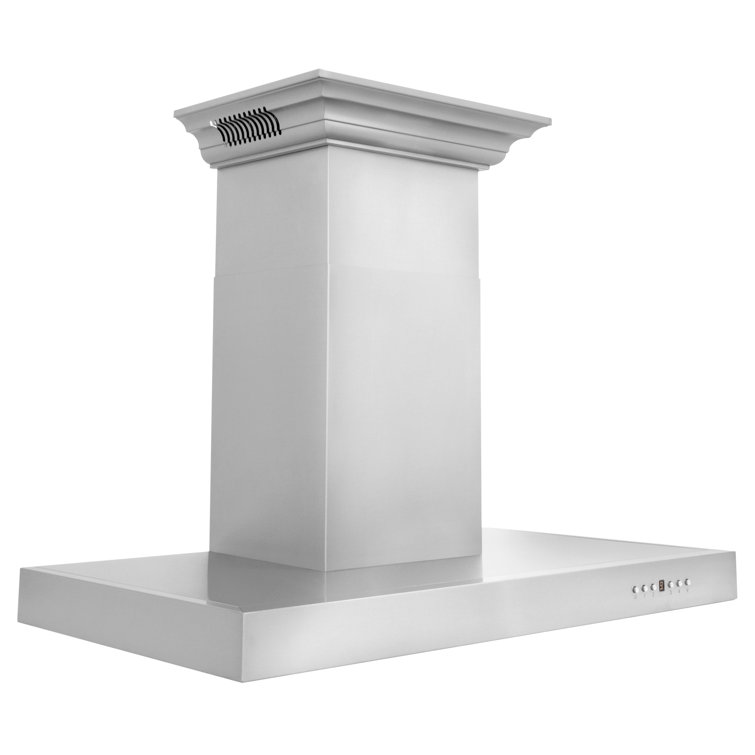 Stainless Steel Wall Mounted Range Hood with Charcoal Filter