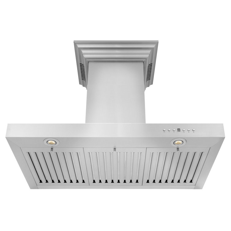 Stainless Steel Wall Mounted Range Hood with Charcoal Filter