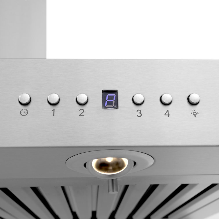 24" Stainless Steel Wall Mount Range Hood with Bluetooth Speakers