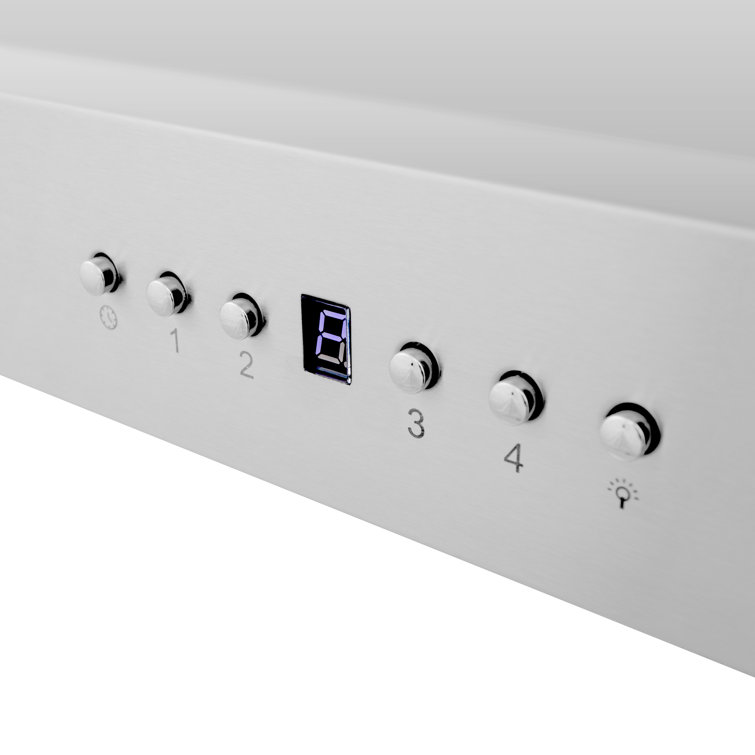 Stainless Steel Wall Mounted Range Hood with Charcoal Filter