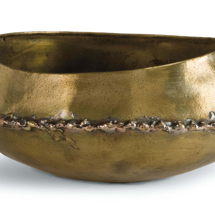 Small Brass Decorative Bowl with Textured Design