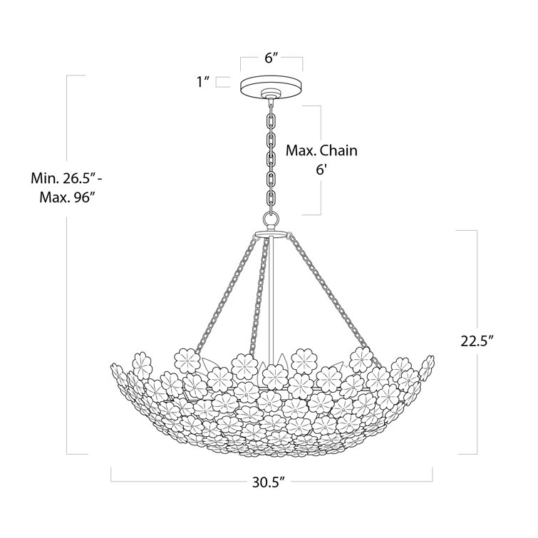Charlotte 12-Light Natural Brass Crystal Chandelier