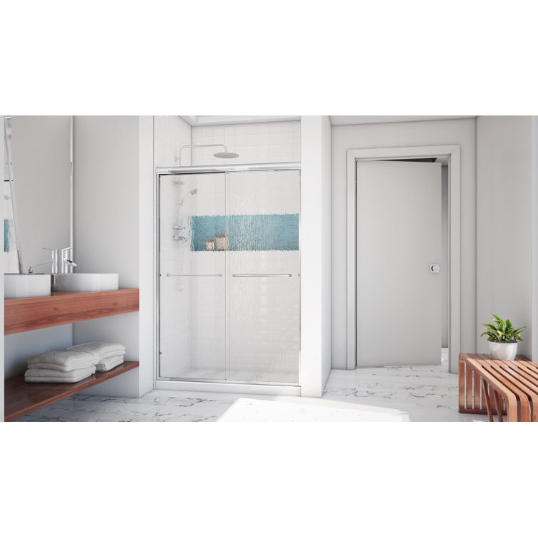 Leser 48" x 70" Polished Chrome Frameless Bypass Shower Door
