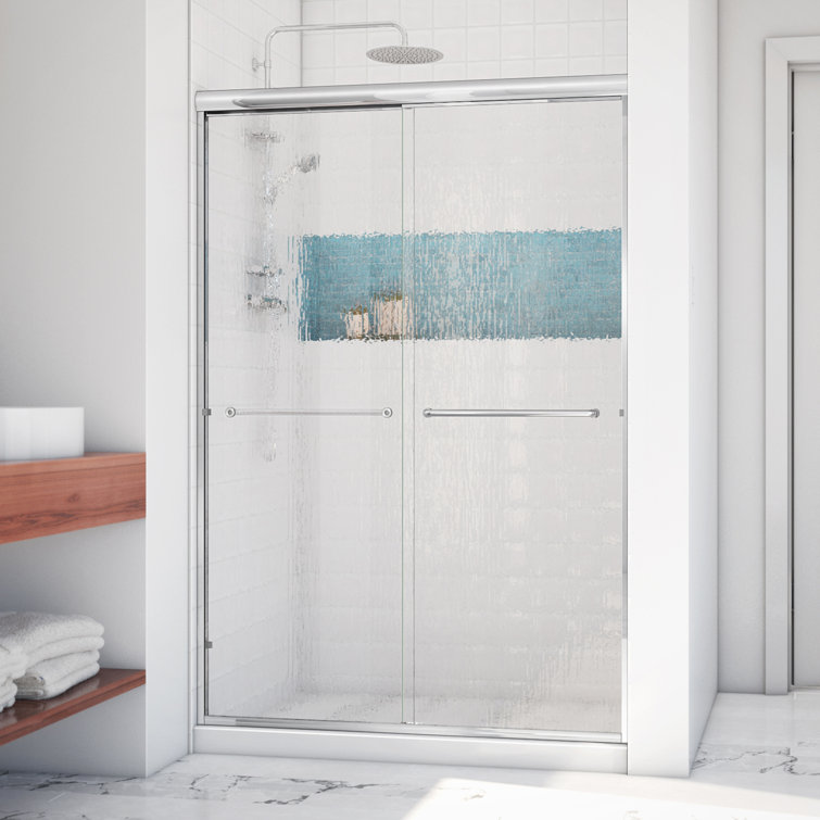 Leser 48" x 70" Polished Chrome Frameless Bypass Shower Door