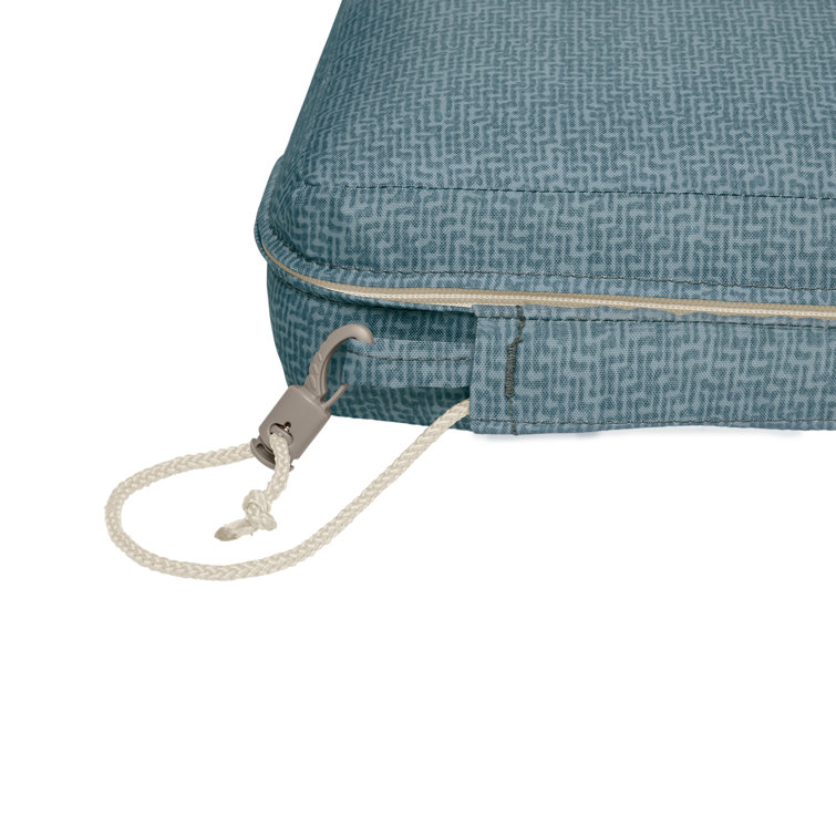 Blue Shadow Water-Resistant Outdoor Dining Chair Cushion