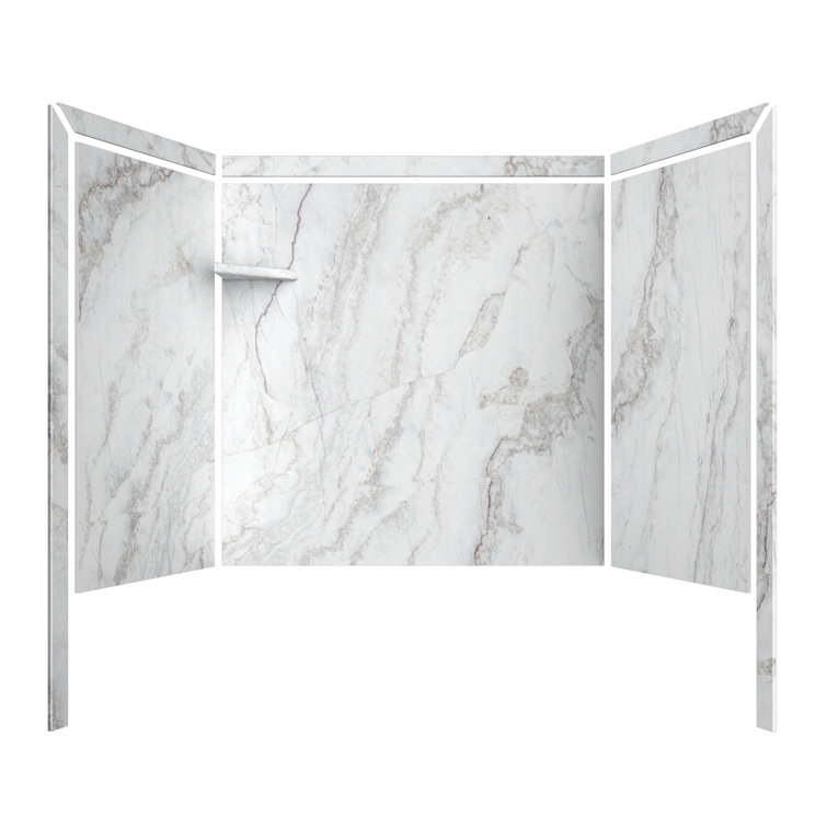 Calypso Marble Finish 60" x 32" x 60" Bathtub Surround