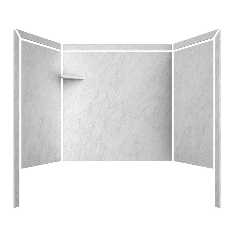 Frost White 60" x 32" x 60" Alcove Bathtub Surround