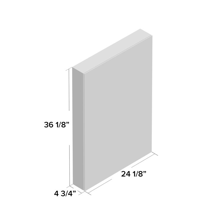 Catalan Frameless 36" Aluminum Medicine Cabinet with Adjustable Shelves