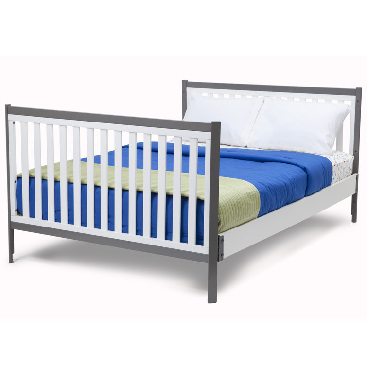 Tribeca White and Gray Convertible Toddler Daybed Crib
