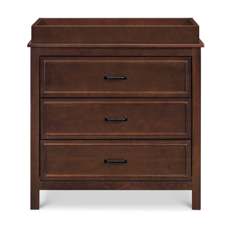 Espresso Solid New Zealand Pine 3-Drawer Nursery Dresser